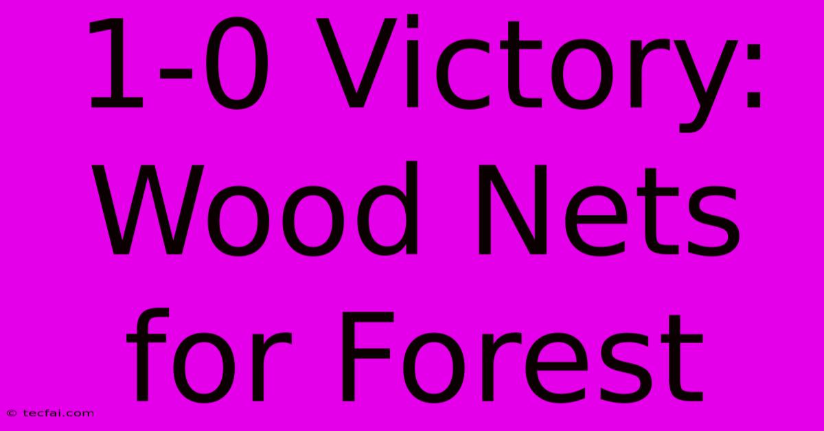 1-0 Victory: Wood Nets For Forest