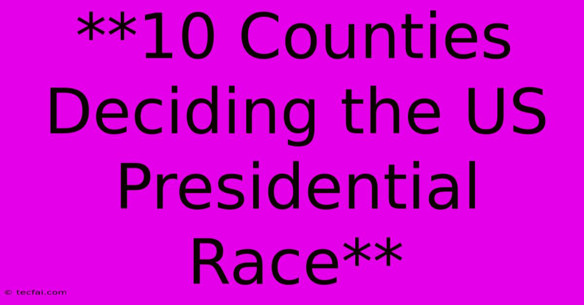 **10 Counties Deciding The US Presidential Race**