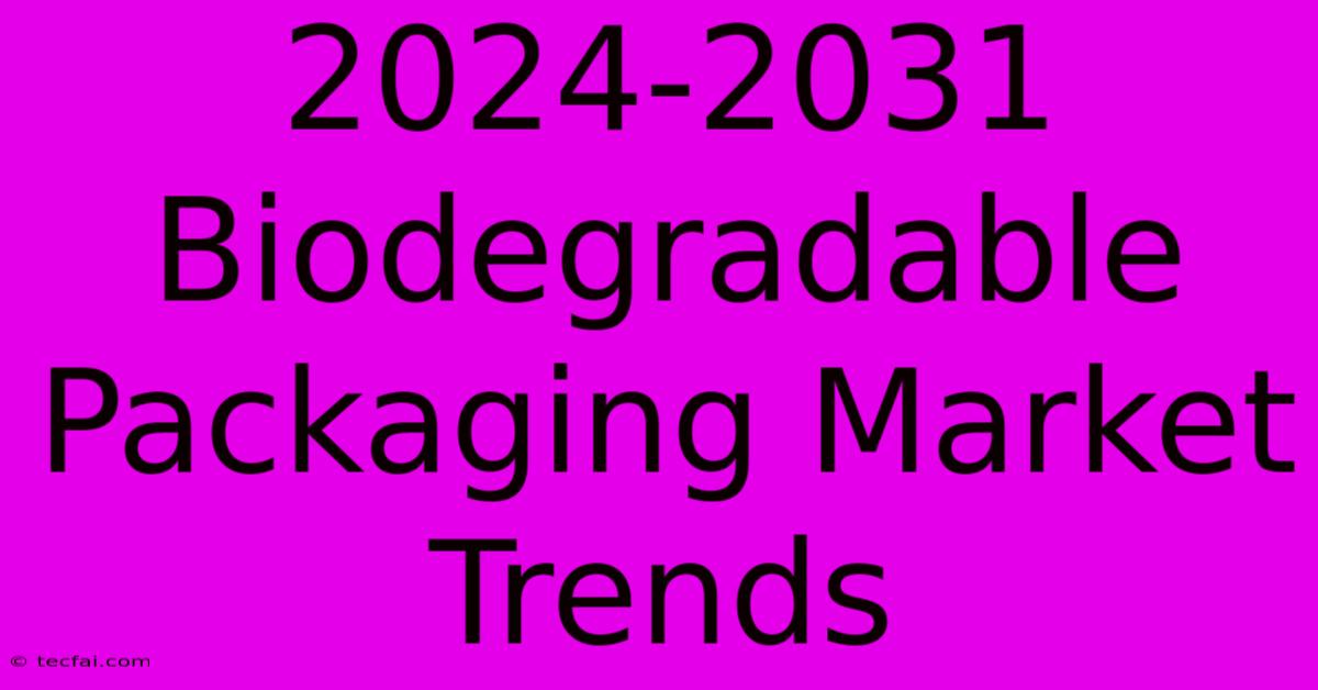 2024-2031 Biodegradable Packaging Market Trends