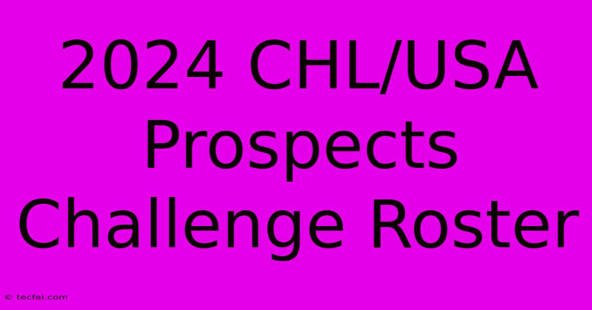 2024 CHL/USA Prospects Challenge Roster