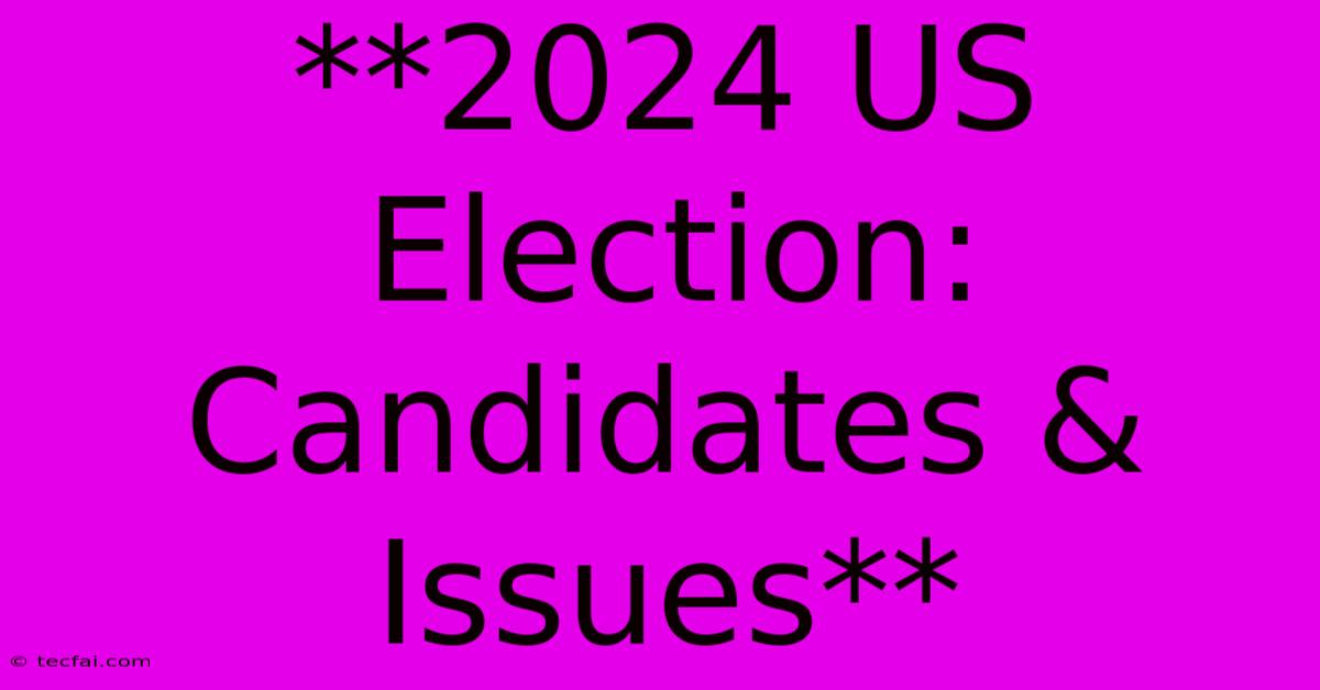 **2024 US Election: Candidates & Issues**