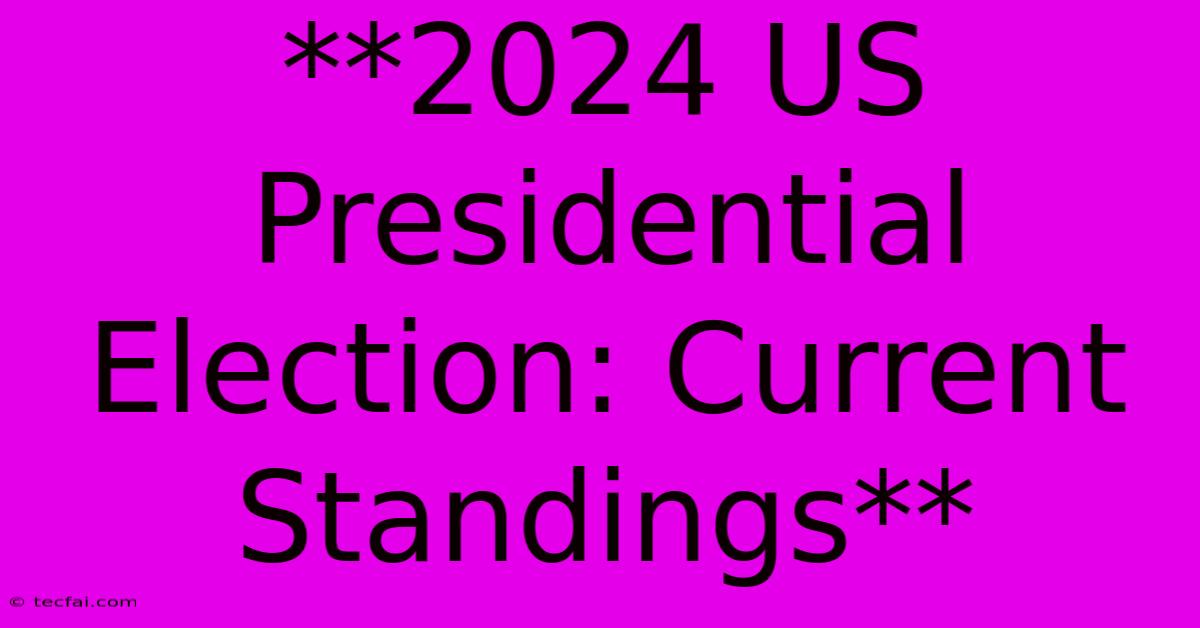 **2024 US Presidential Election: Current Standings**