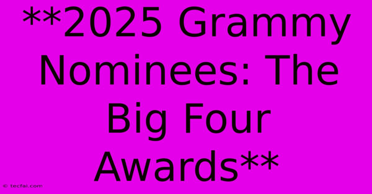 **2025 Grammy Nominees: The Big Four Awards**