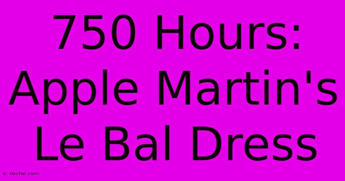 750 Hours: Apple Martin's Le Bal Dress