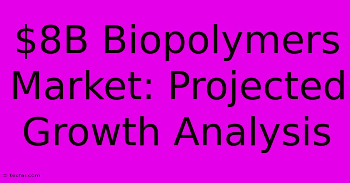 $8B Biopolymers Market: Projected Growth Analysis