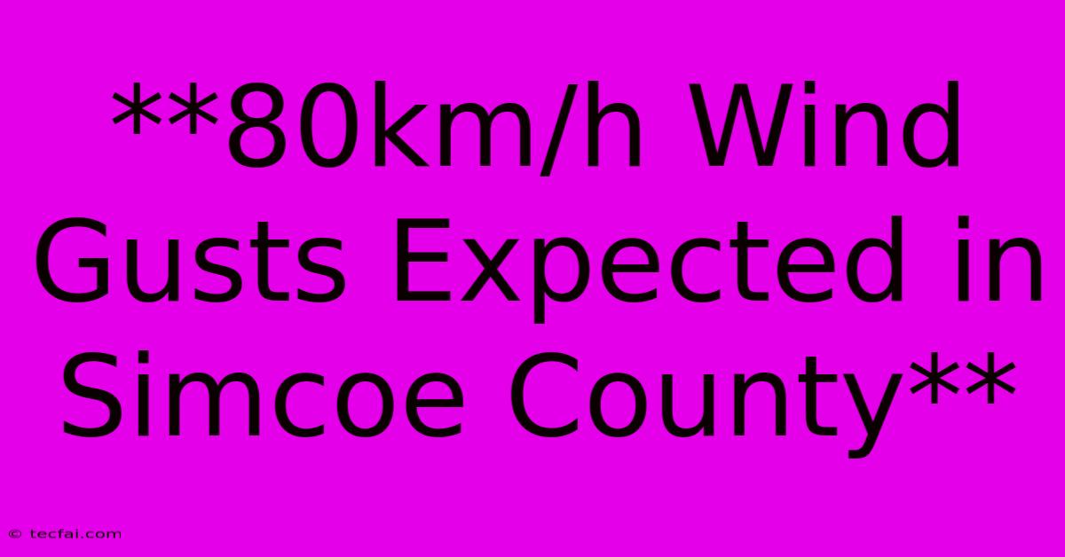 **80km/h Wind Gusts Expected In Simcoe County** 