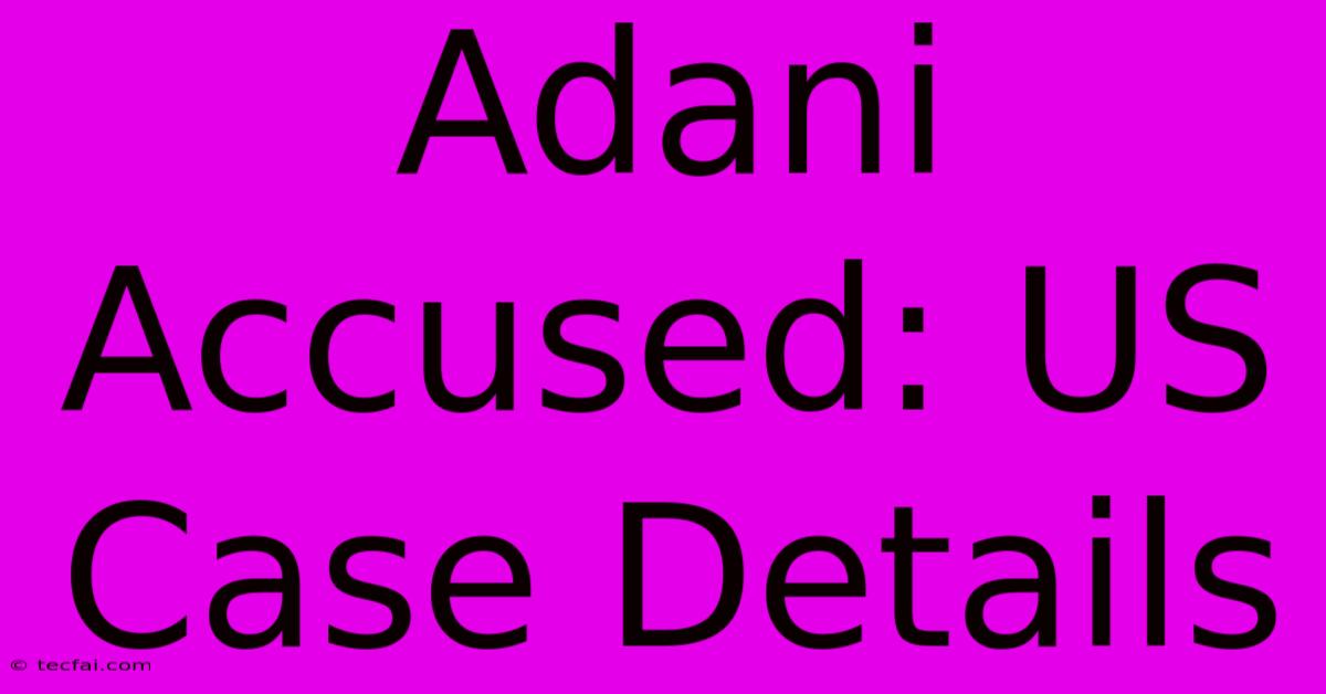 Adani Accused: US Case Details