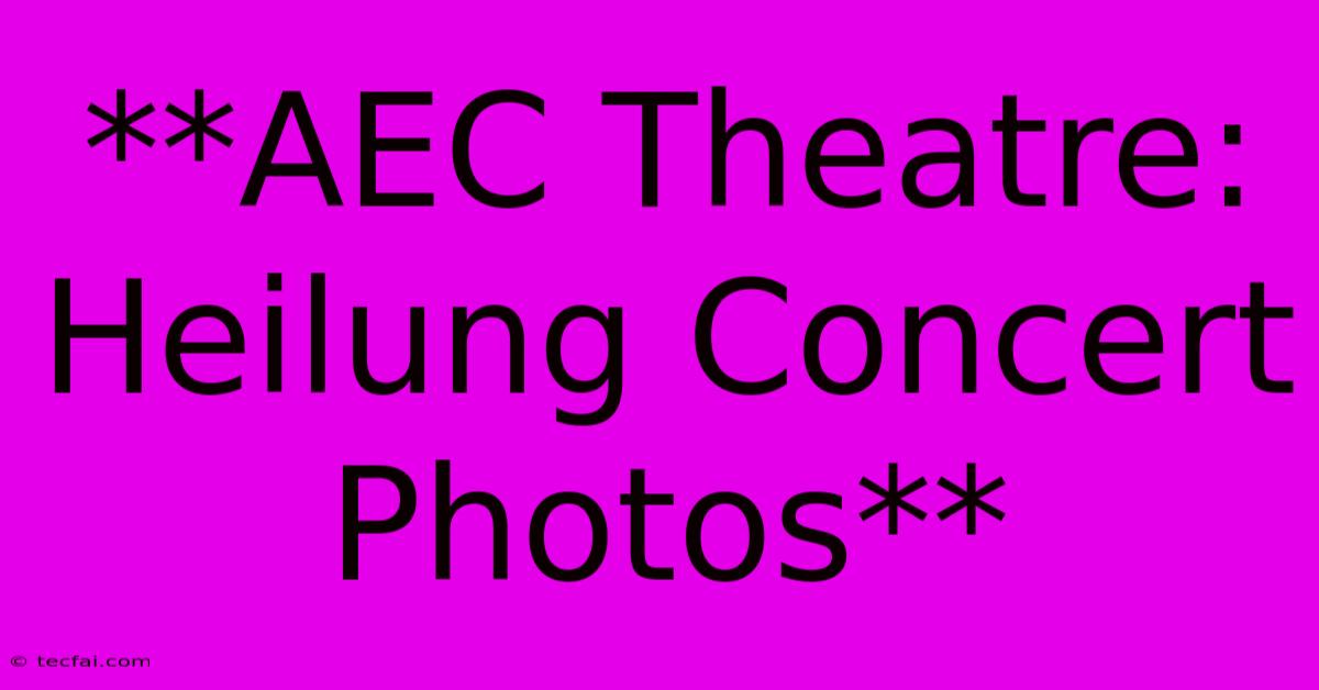 **AEC Theatre: Heilung Concert Photos**