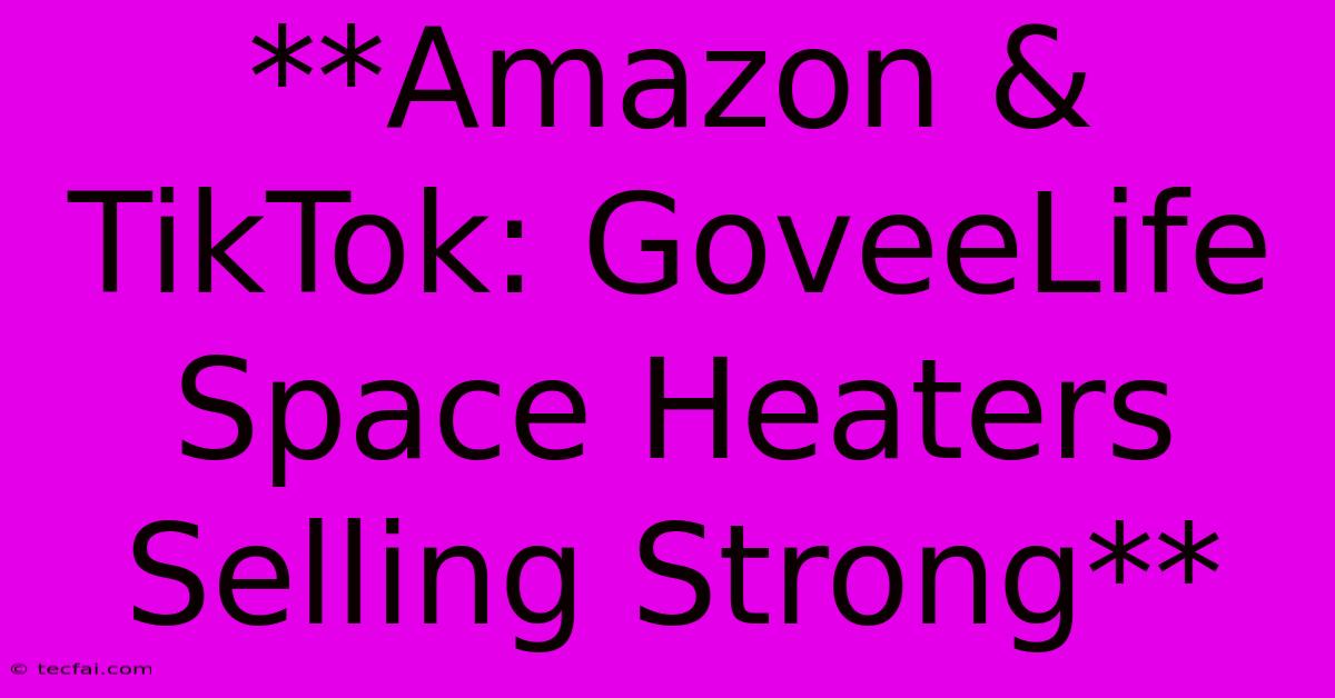 **Amazon & TikTok: GoveeLife Space Heaters Selling Strong** 