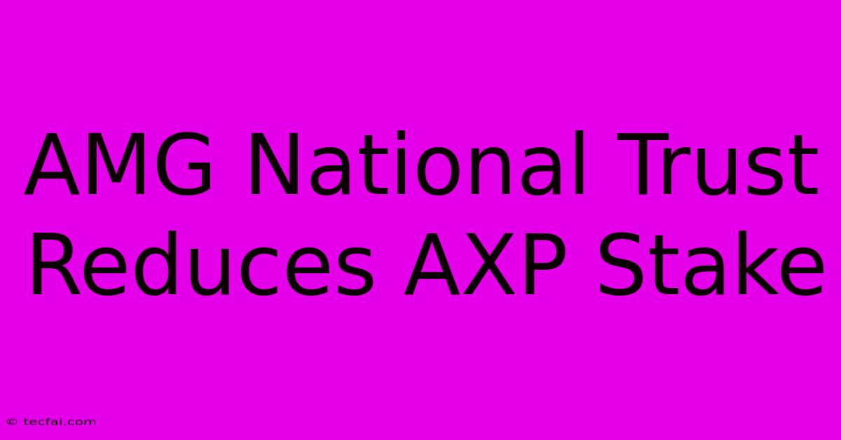 AMG National Trust Reduces AXP Stake