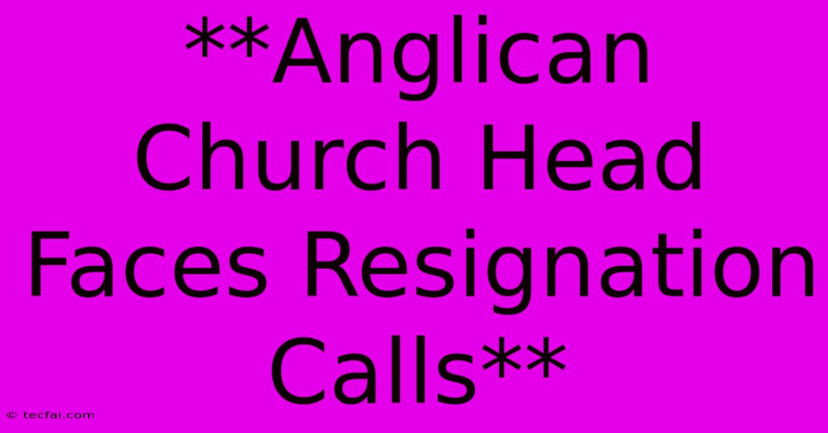 **Anglican Church Head Faces Resignation Calls**