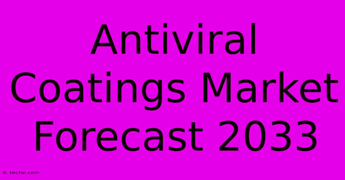 Antiviral Coatings Market Forecast 2033