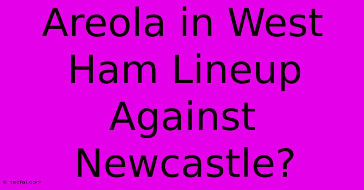 Areola In West Ham Lineup Against Newcastle?