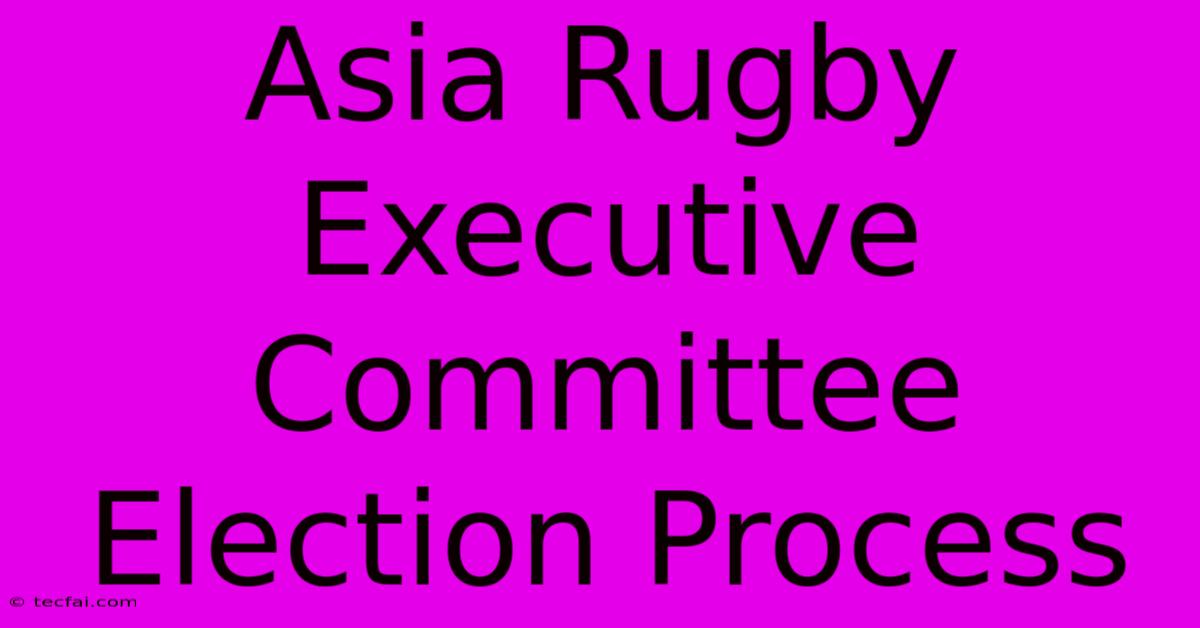 Asia Rugby Executive Committee Election Process 