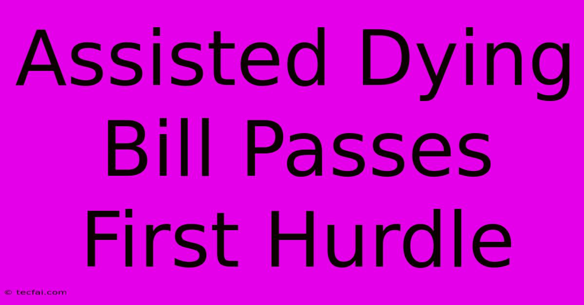 Assisted Dying Bill Passes First Hurdle