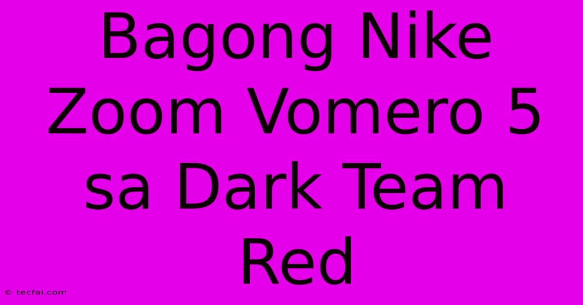 Bagong Nike Zoom Vomero 5 Sa Dark Team Red