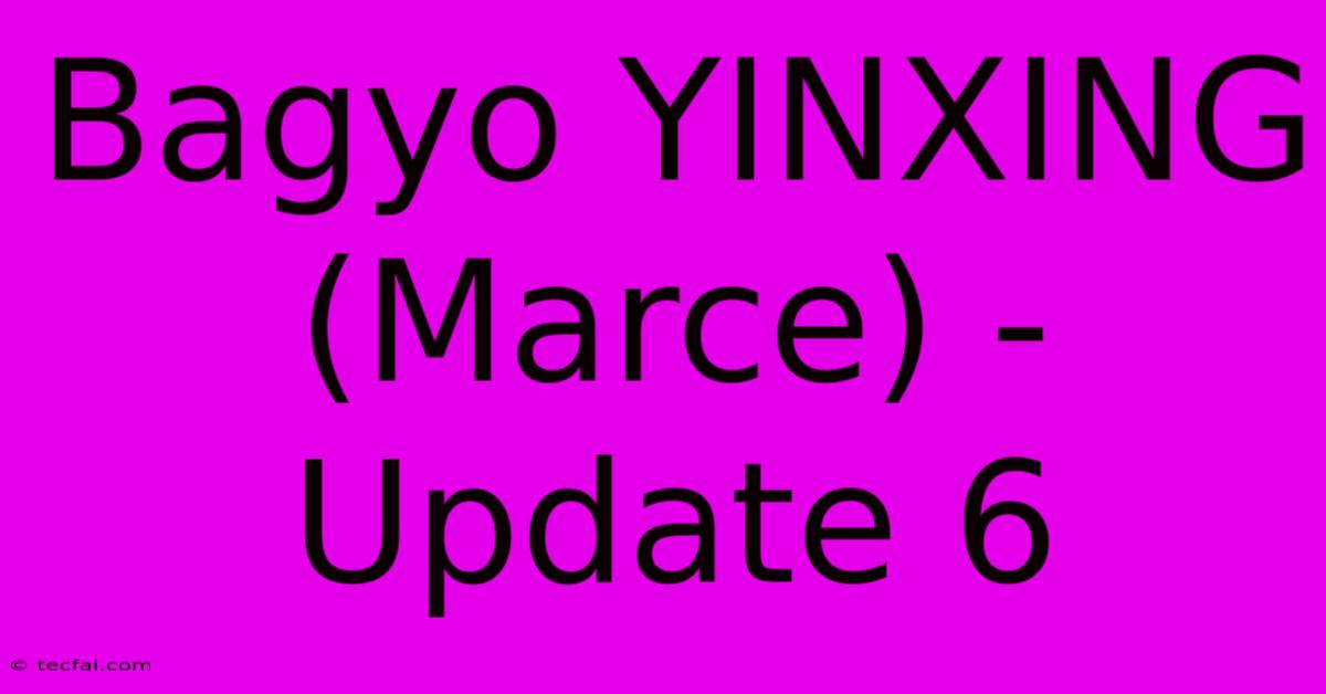 Bagyo YINXING (Marce) - Update 6 