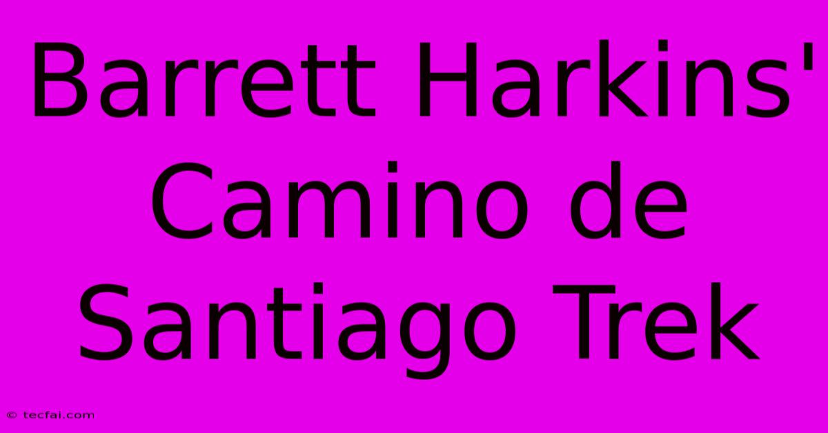 Barrett Harkins' Camino De Santiago Trek