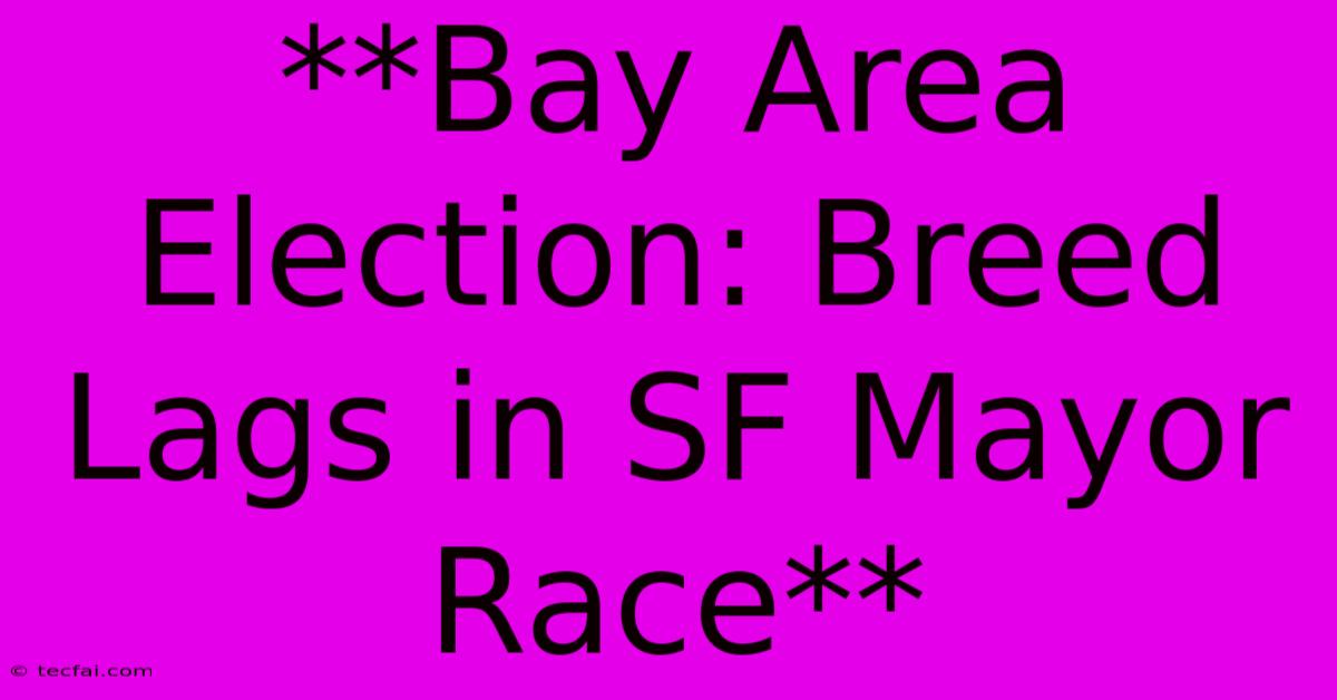 **Bay Area Election: Breed Lags In SF Mayor Race**