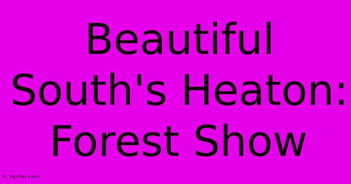 Beautiful South's Heaton: Forest Show