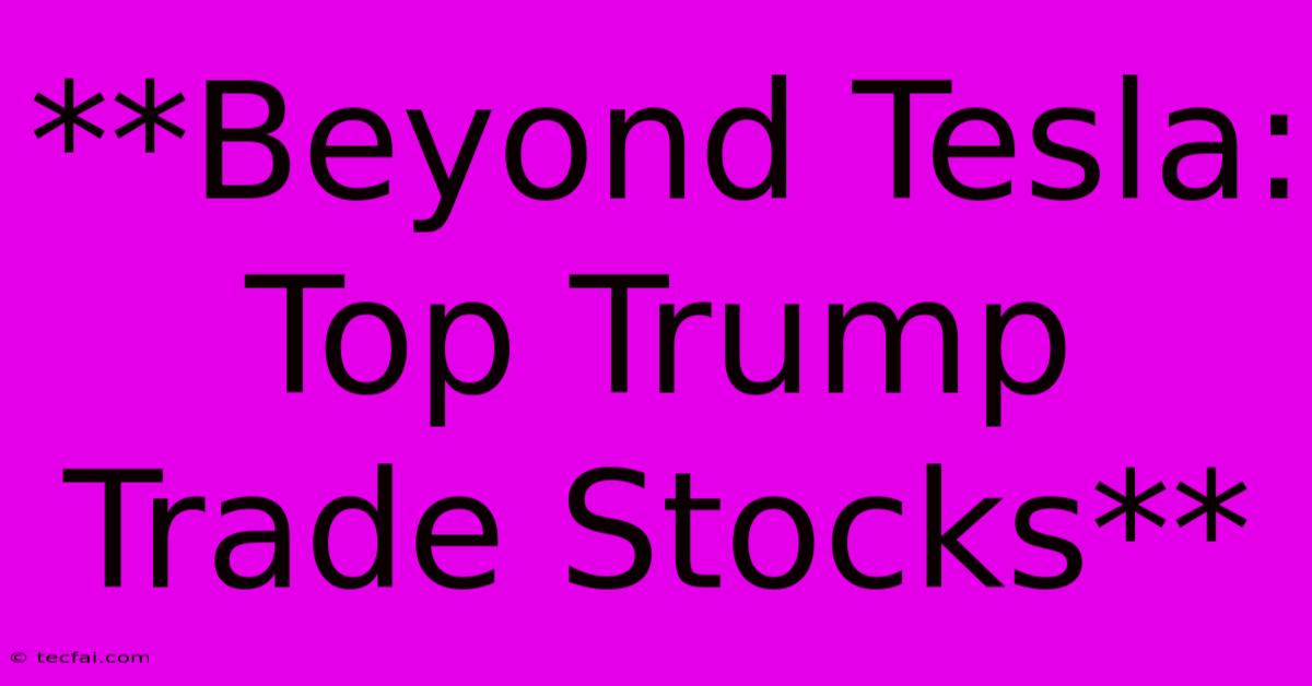 **Beyond Tesla: Top Trump Trade Stocks** 