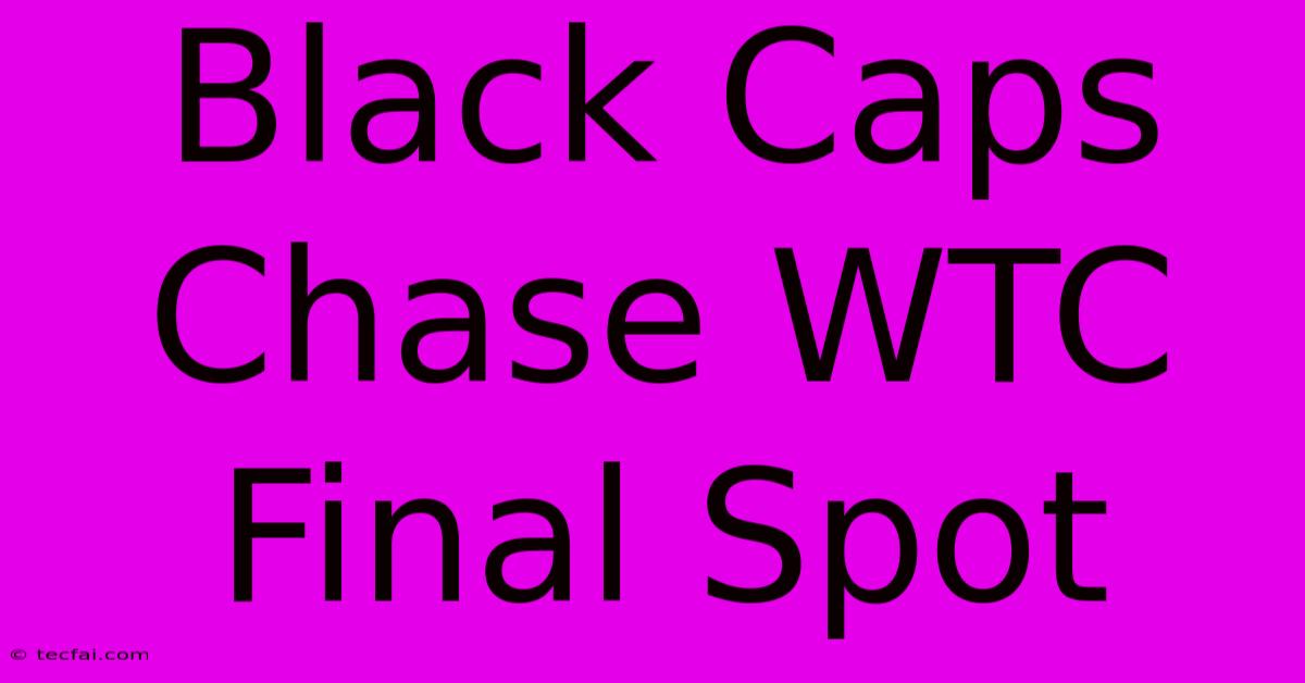 Black Caps Chase WTC Final Spot