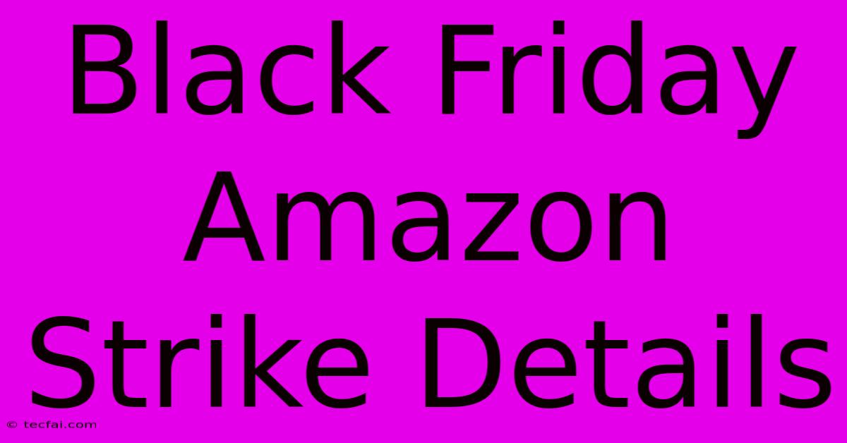 Black Friday Amazon Strike Details