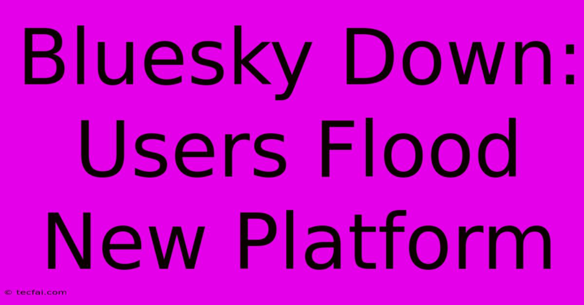 Bluesky Down: Users Flood New Platform