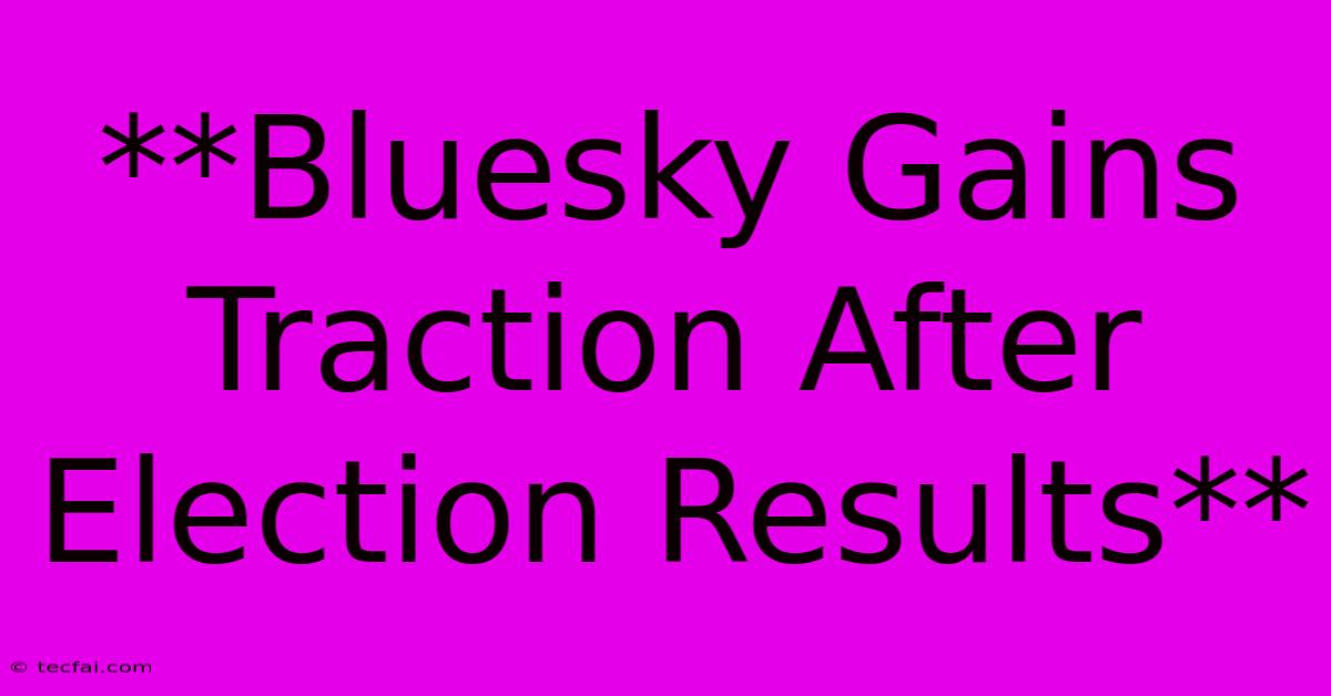 **Bluesky Gains Traction After Election Results**