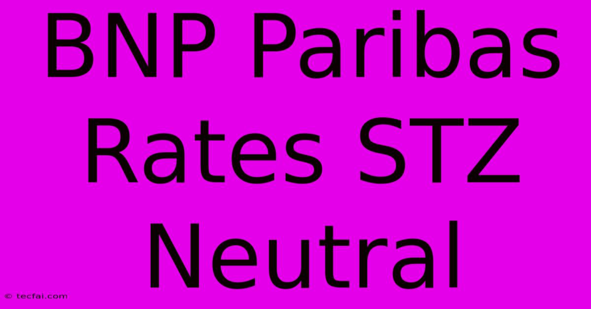 BNP Paribas Rates STZ Neutral