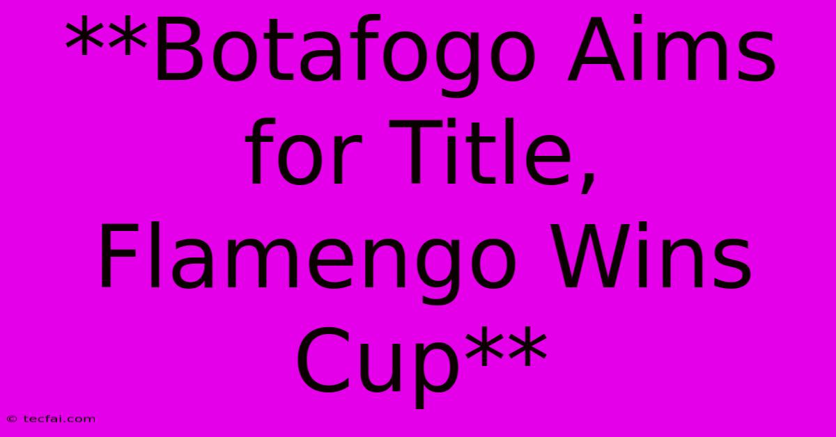 **Botafogo Aims For Title, Flamengo Wins Cup**