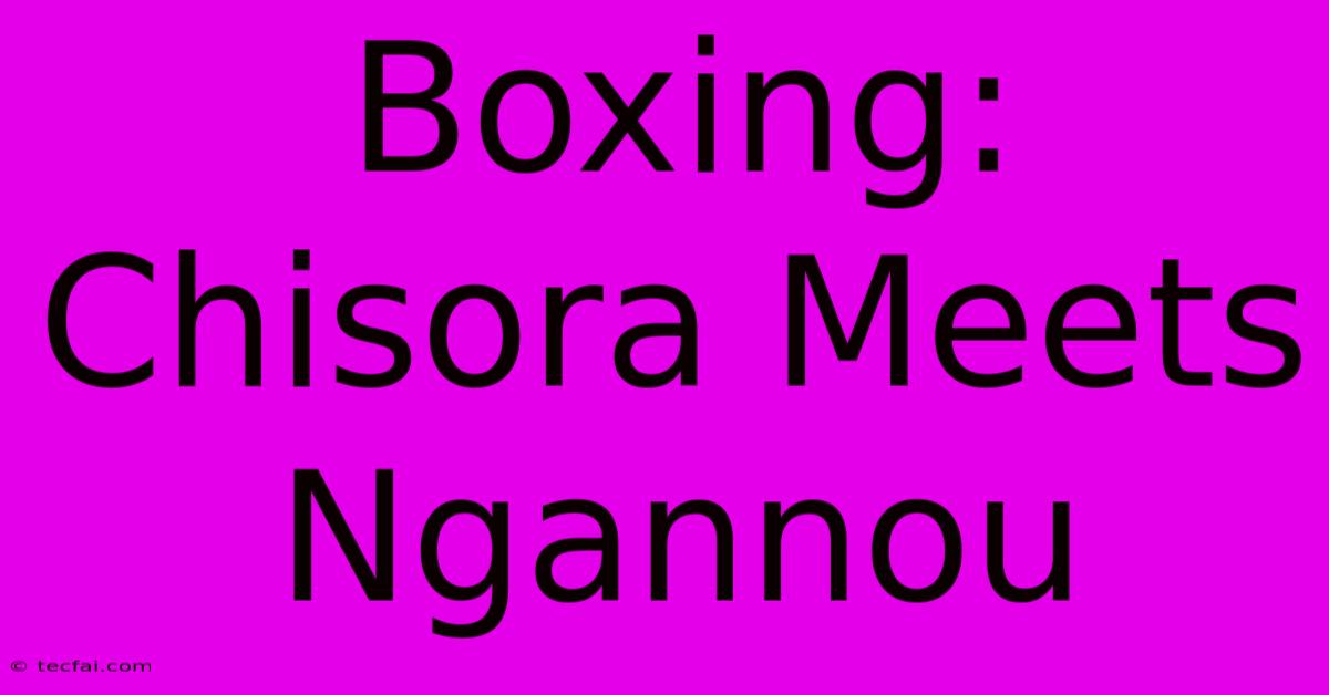 Boxing: Chisora Meets Ngannou