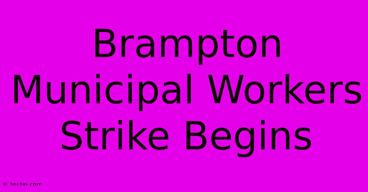 Brampton Municipal Workers Strike Begins