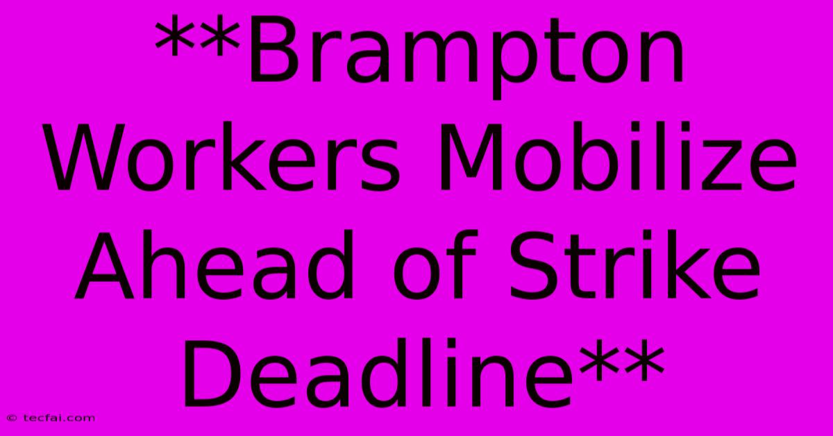 **Brampton Workers Mobilize Ahead Of Strike Deadline** 