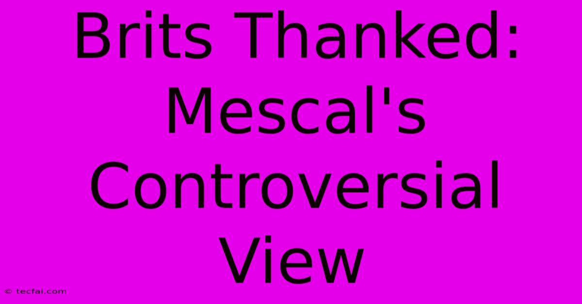 Brits Thanked: Mescal's Controversial View