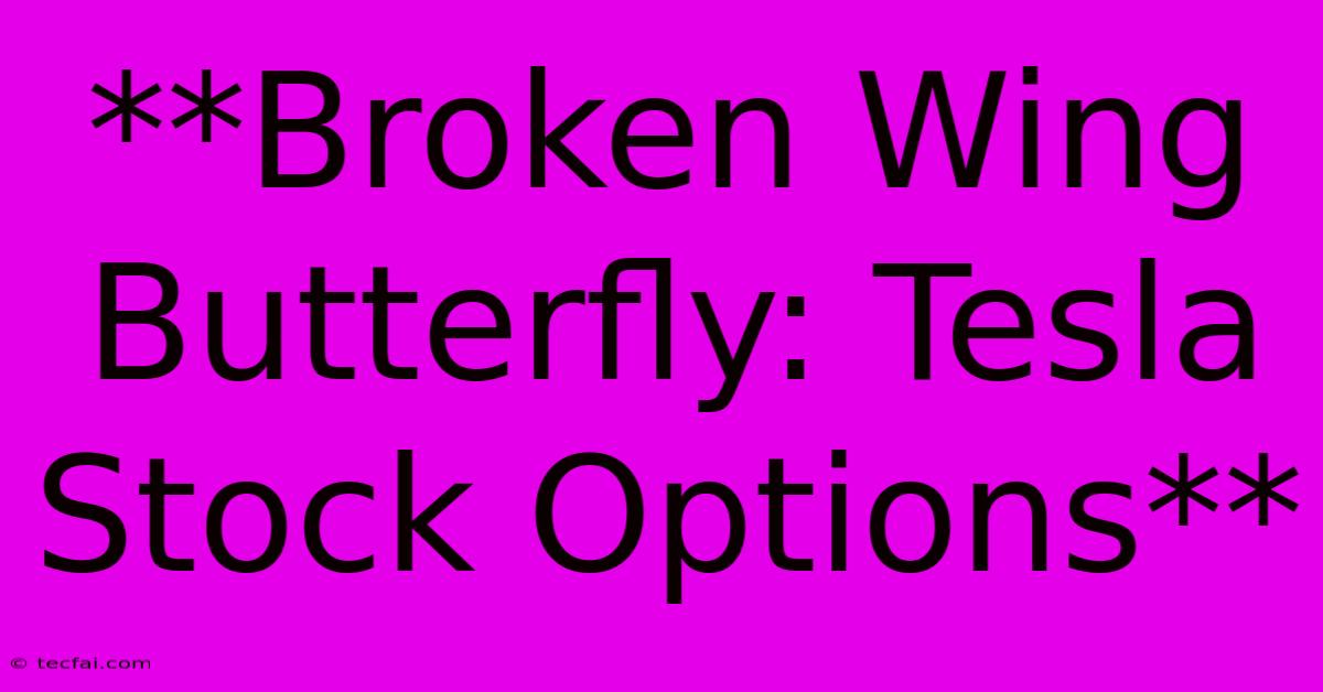 **Broken Wing Butterfly: Tesla Stock Options**