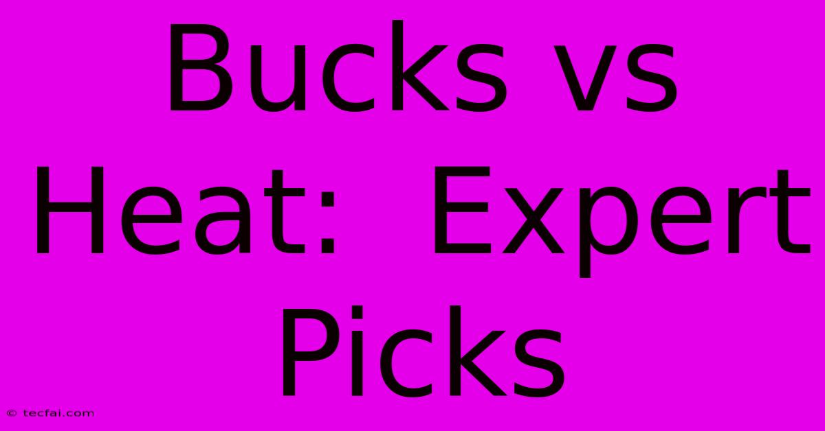 Bucks Vs Heat:  Expert Picks