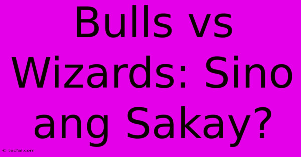 Bulls Vs Wizards: Sino Ang Sakay?