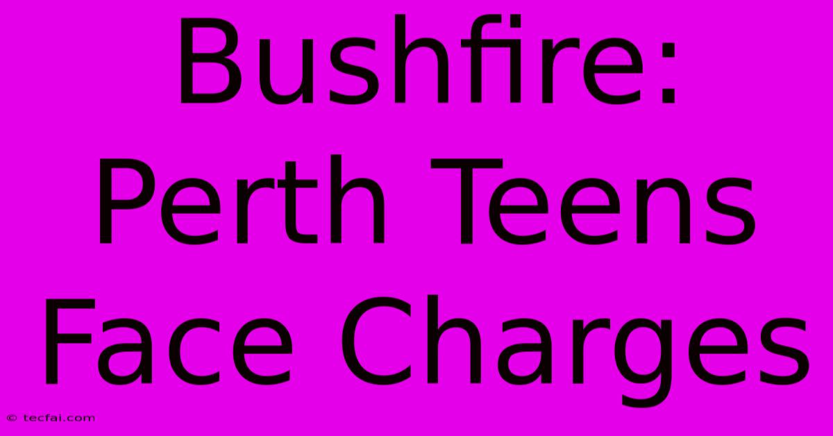 Bushfire: Perth Teens Face Charges