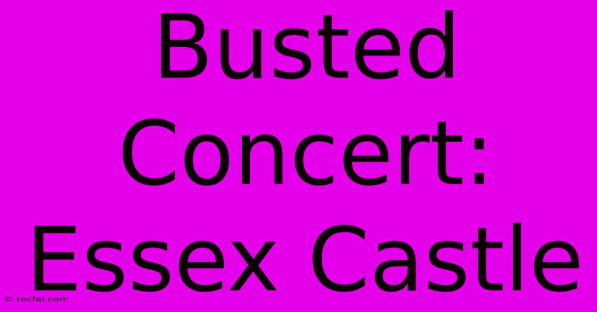 Busted Concert: Essex Castle