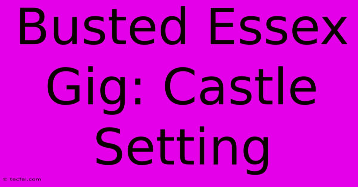 Busted Essex Gig: Castle Setting