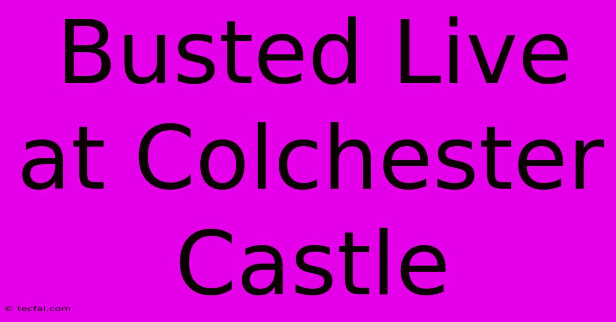 Busted Live At Colchester Castle