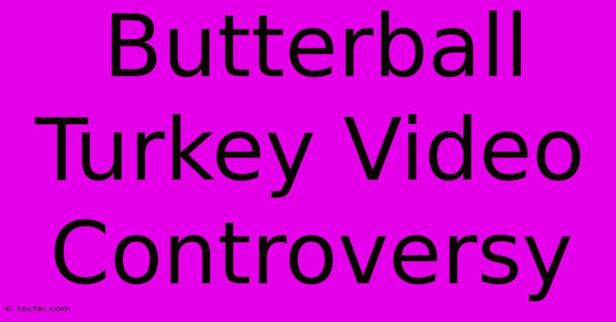 Butterball Turkey Video Controversy