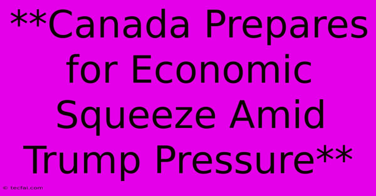 **Canada Prepares For Economic Squeeze Amid Trump Pressure**