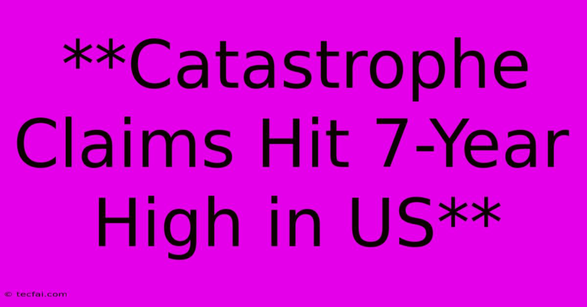 **Catastrophe Claims Hit 7-Year High In US**