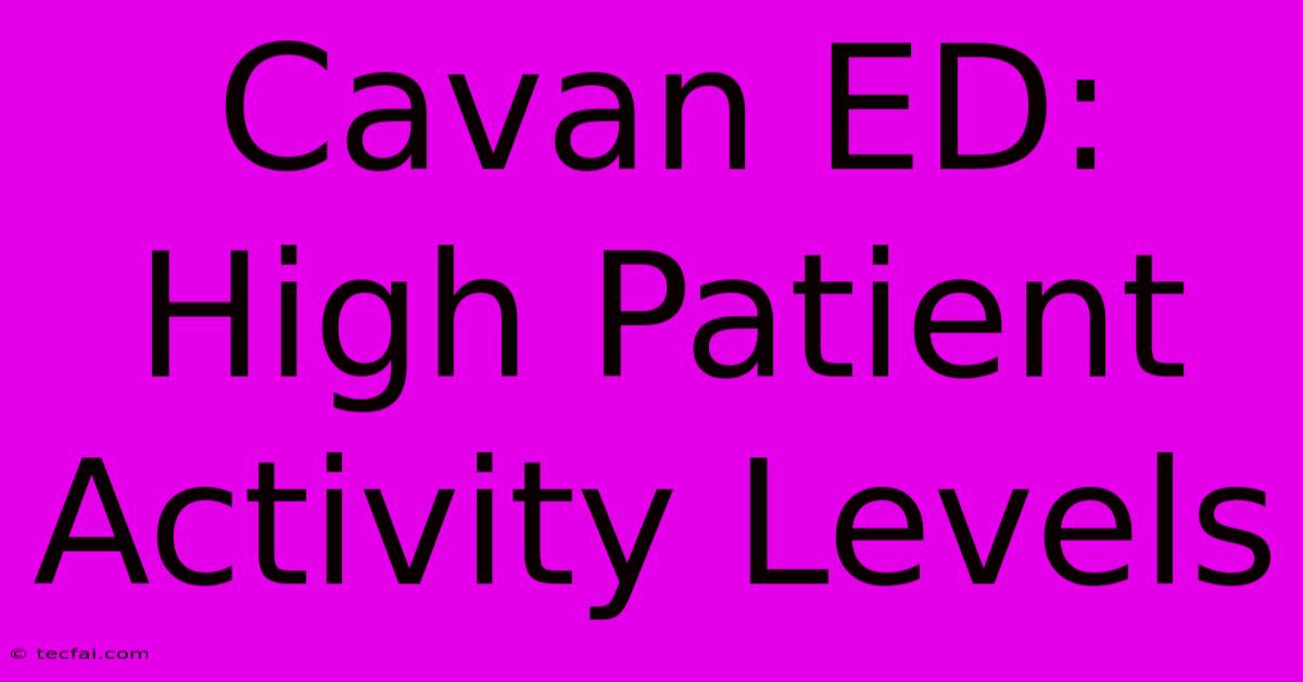 Cavan ED: High Patient Activity Levels