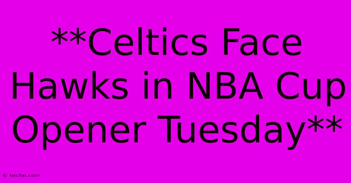 **Celtics Face Hawks In NBA Cup Opener Tuesday**