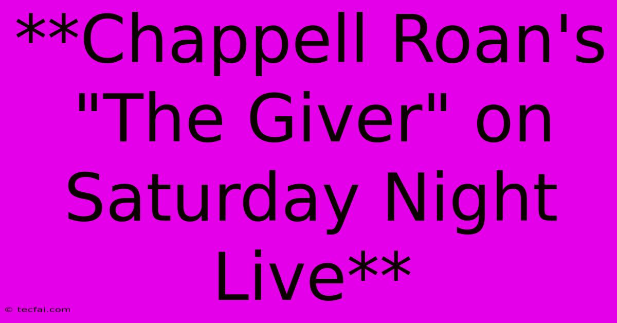 **Chappell Roan's 