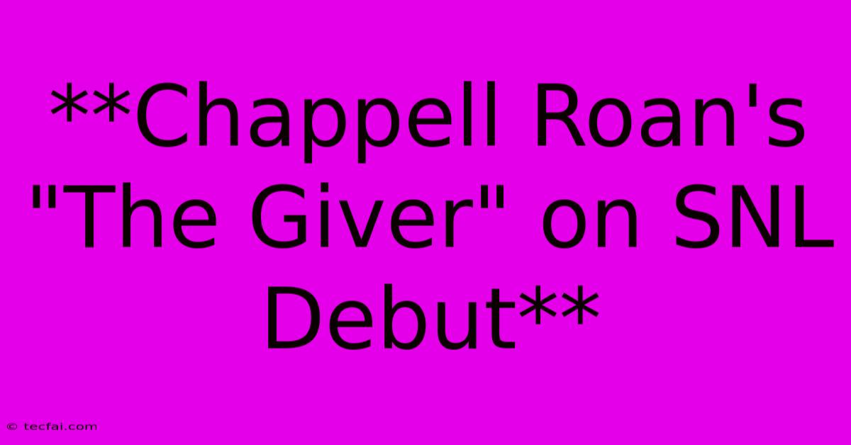 **Chappell Roan's 