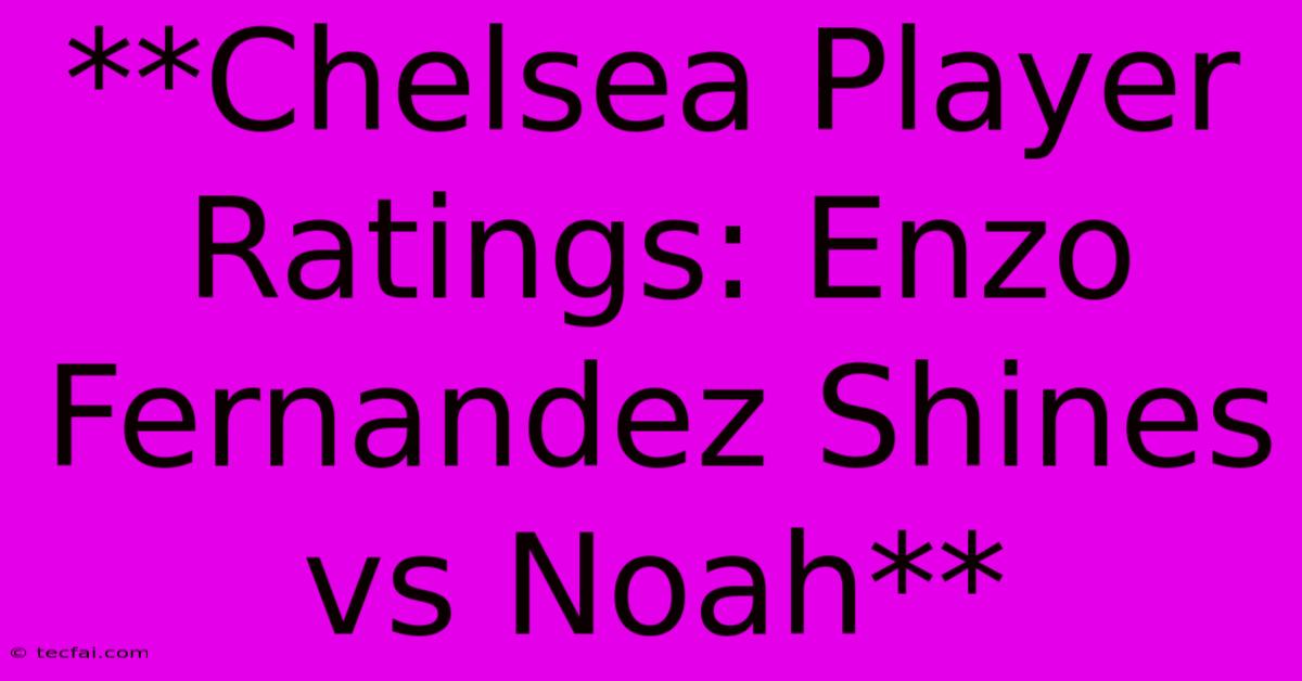 **Chelsea Player Ratings: Enzo Fernandez Shines Vs Noah**